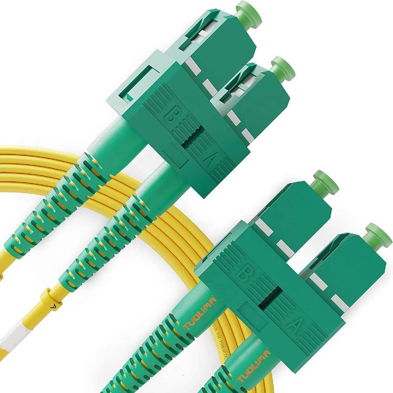 SC/APC to SC/APC Duplex OS2 Single-mode Patch Cable, 0.5m